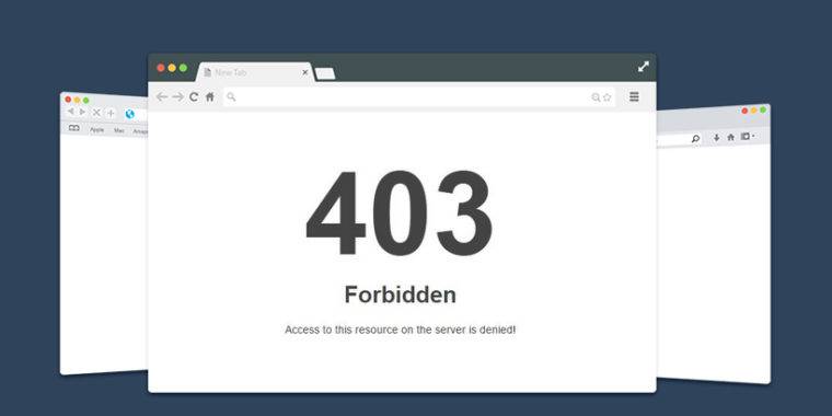 هدایت کاربر از صفحه 403 به 404